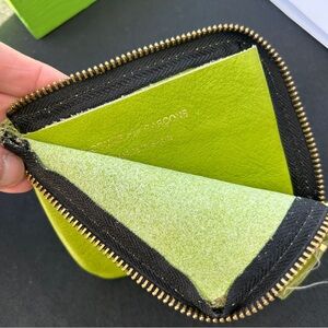 CDG - corner zip wallet - washed green